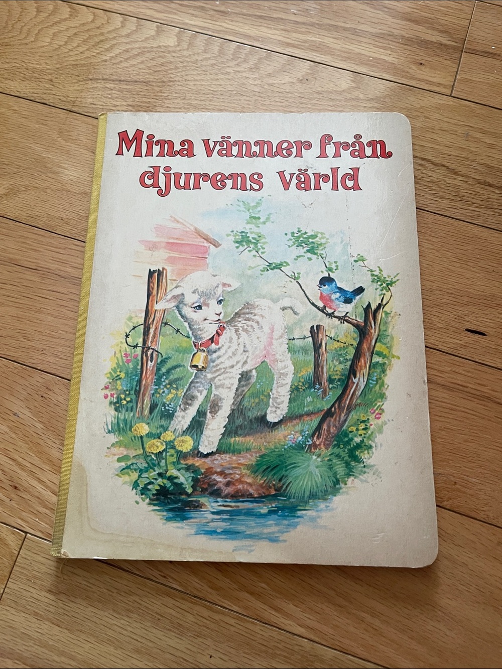 Mina vänner från djurens värld - Cream Illustrated Cat Book Cover vintage book